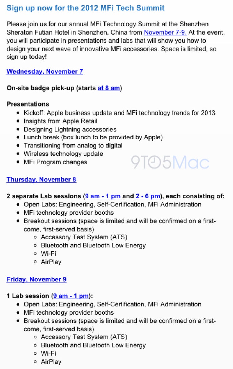 Apple will host "Made for i" event on November 7-9