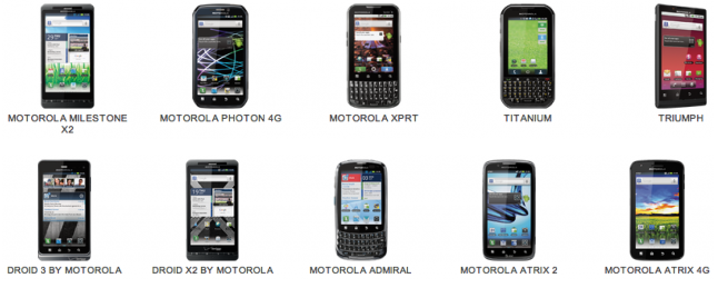 Motorola will give you $100 for any of these models, toward the purchase of a newer handset that supports Android 4.1 - Motorola releases list of its phones eligible for $100 gift card with trade-in program