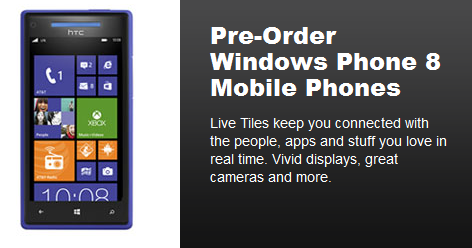 Two Windows Phone 8 models can be pre-ordered now on Best Buy's web site - Best Buy and AT&T price the Nokia Lumia 920 and HTC 8X; pre-orders accepted