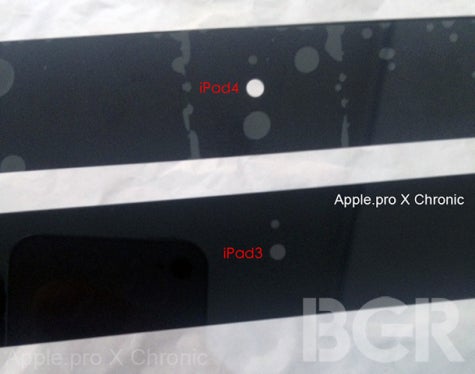 Is a bigger FaceTime camera coming to the Apple iPad 4 - Alleged image of Apple iPad 4 screen shows a bigger hole for FaceTime camera