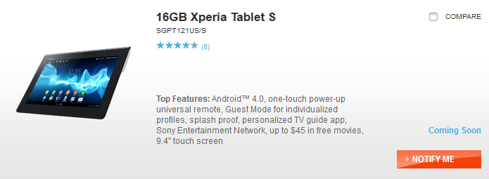 The Sony Xperia Tablet S is returning in the middle of November - Sony Xperia Tablet S to be available again in mid-November