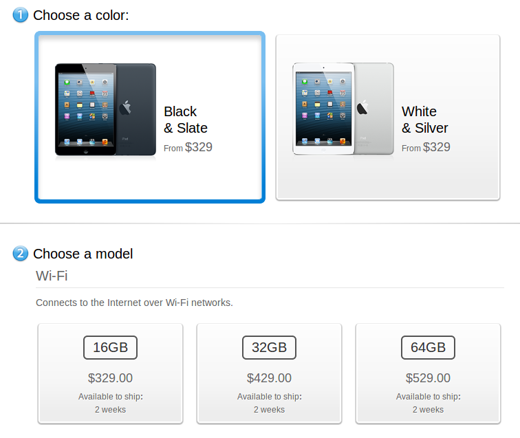 iPad mini pre-orders sold out across the board