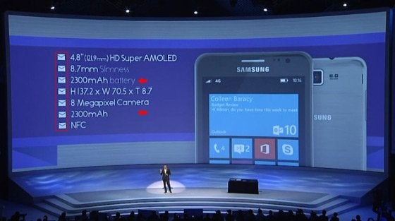 Note the duplicate bullet points for the battery on the Samsung ATIV S - Commercial shows off Samsung's Windows powered ATIV devices