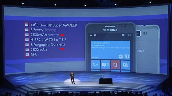 Note the duplicate bullet points for the battery on the Samsung ATIV S - Commercial shows off Samsung&#039;s Windows powered ATIV devices