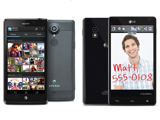 Xperia TL (left) and Optimus G (right) - Optimus G and Xperia TL can now be purchased from AT&amp;T