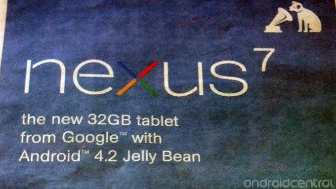 HMV&#039;s ad for the 32GB Google Nexus 7 mistakenly shows it with Android 4.2 installed - Jumping the gun much? 32GB Google Nexus 7 advertised in the U.K. with Android 4.2 on board