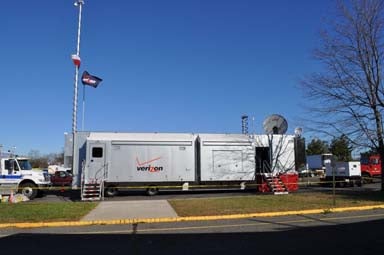 Verizon's mobile communications center - Watch video as Verizon allows those affected by the storm to stay in touch