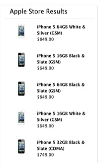 Are these the prices for the unlocked version of the Apple iPhone 5? - Possible factory unlocked Apple iPhone 5 prices show up on Apple website