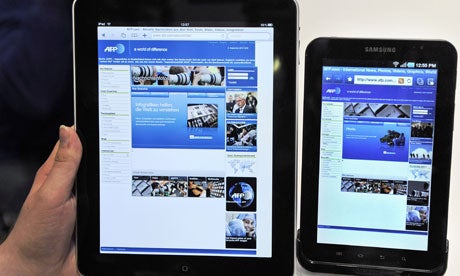 An Apple iPad and the Samsung Galaxy Tab - Judge: Apple showed a &#039;lack of integrity&quot;