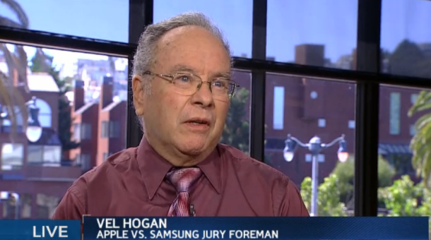 Jury foreman Velvin Hogan - Judge Koh to hear Samsung's complaint about the alleged bias of the jury foreman