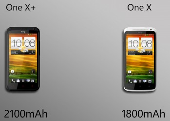 Comparing looks and battery size between the HTC One X+ (L) and the HTC One X - Pre-orders start Tuesday at AT&T for HTC One X+ and HTC One VX; both to launch November 16th