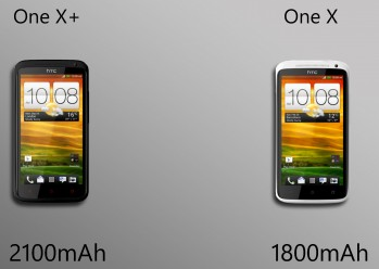 Comparing looks and battery size between the HTC One X+ (L) and the HTC One X - Pre-orders start Tuesday at AT&amp;T for HTC One X+ and HTC One VX; both to launch November 16th
