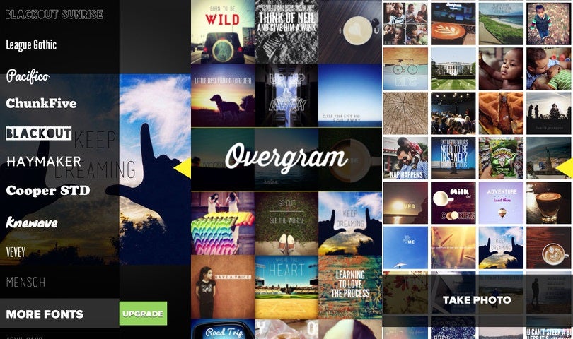 Overgram is a neat app to put text on top of images, inspire people