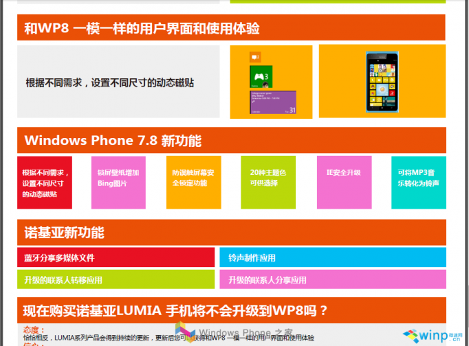 This leaked slide revealed some of the new features of Windows Phone 7.8 - Leaked Nokia presentation slide reveals Windows Phone 7.8 features