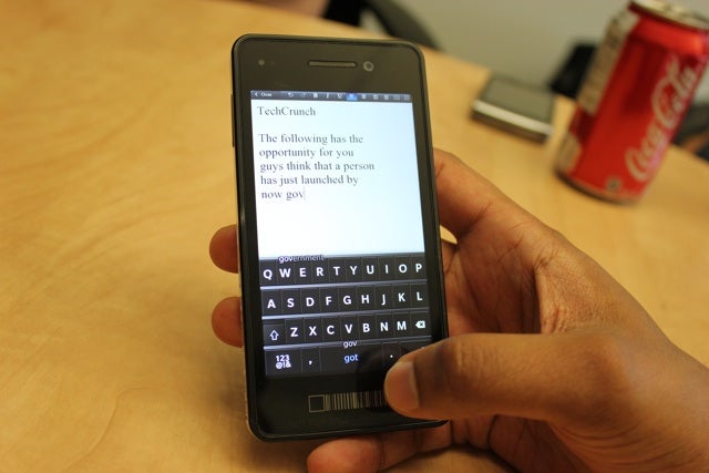 The BlackBerry 10 virtual QWERTY on display - RIM's Heins: iOS is a downsized PC platform, BB 10 is true mobile computing
