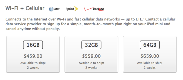 LTE iPad mini and iPad 4 arrive on AT&amp;T, Sprint and Verizon