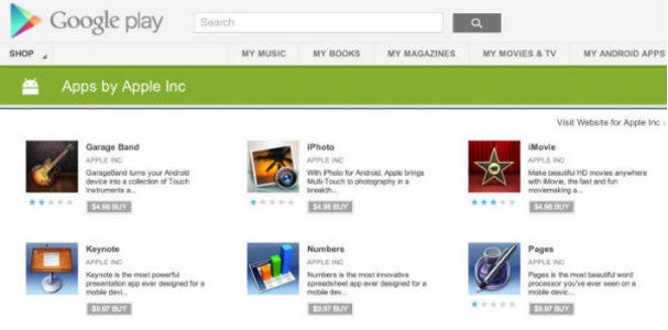 The fake "Apple" apps in the Google Play Store - Fake "Apple" apps appeared in Google Play Store