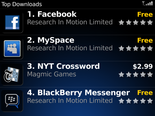 BlackBerry App World - Heins: Size doesn&#039;t matter, of app stores that is