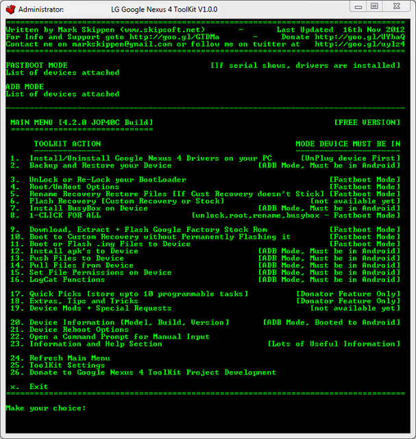 Nexus 4 gets root/unlock ToolKit