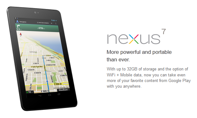 The 32GB Wi-Fi+Mobile Google Nexus 7 is back in stock in the U.K. - 32GB 3G/HSPA Google Nexus 7 back in stock in the U.K.