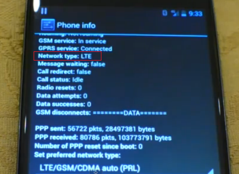 This image would seem to confirm LTE connectivity on the Google Nexus 4, confirmed by a subsequent SpeedTest - Why there is no LTE connectivity on the Google Nexus 4
