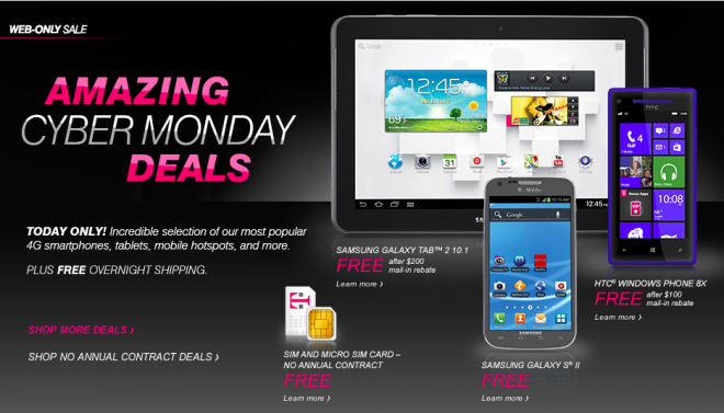 T-Mobile's Cyber Monday deals bring new Windows Phone devices at zero, cuts prices on Androids