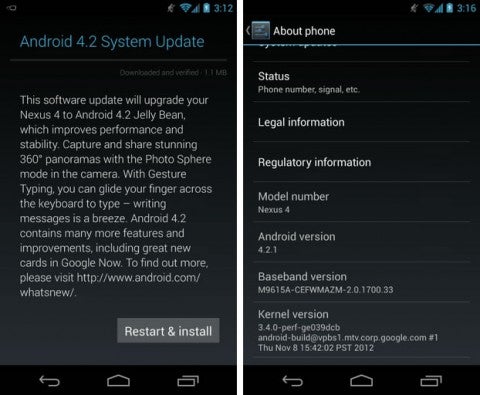 Nexus 4, 7, 10 start getting Android 4.2.1 update, Google fixes December bug