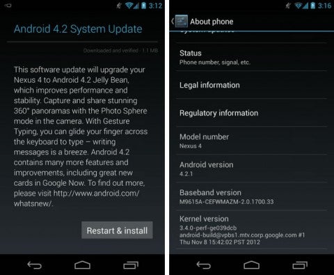 Nexus 4, 7, 10 start getting Android 4.2.1 update, Google fixes December bug