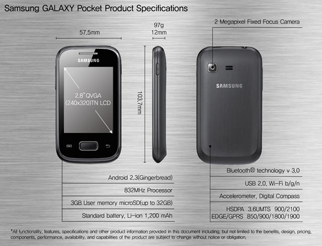 The Samsung Galaxy Pocket without the Plus - Entry-level Samsung Galaxy Pocket Plus leaked