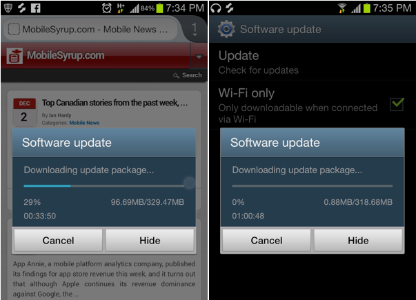 Some Canadian Samsung Galaxy S III owners are already getting Android 4.1 - Some Canadian Samsung Galaxy S III owners get their Android 4.1 update a day early