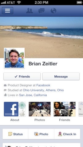 Images from the Facebook iOS app - When it comes to social networks, apps beat out the mobile web