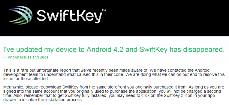 SwiftKey responds to the issue - SwiftKey offers workaround on disappearing QWERTY issue