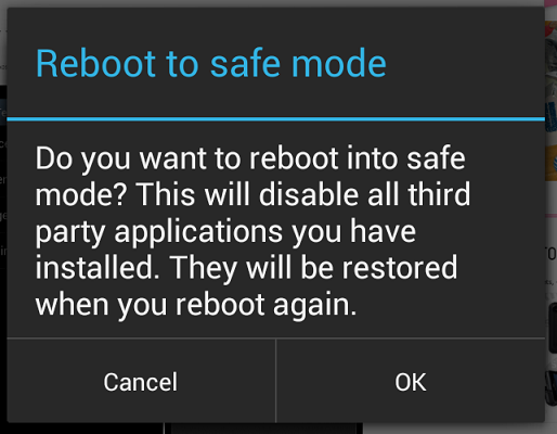 How to boot Android 4.1+ into Safe Mode