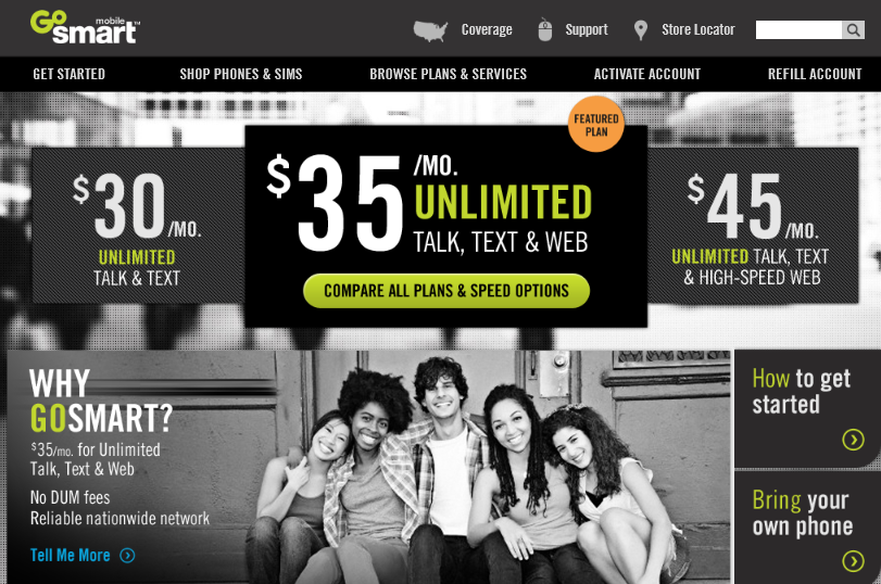 T-Mobile&#039;s new pre-paid service, GoSmart Mobile - Website for T-Mobile&#039;s new pre-paid service, GoSmart Mobile, now live