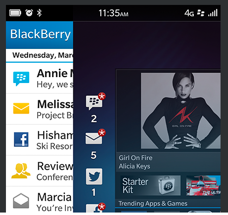 BlackBerry 10 in action - Small peek of BlackBerry 10 device seen on its updated landing page