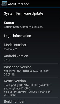 It&#039;s a Jelly Bean update for the ASUS Padfone 2 - ASUS Padfone 2 Android 4.1 update starts to roll out