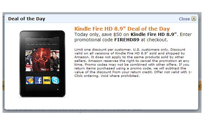 Amazon deal of the day: 8.9-inch Kindle Fire HD for $250
