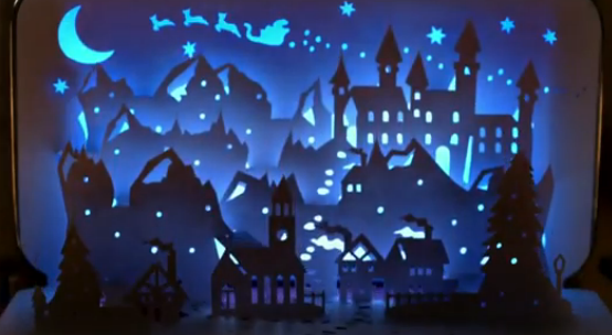 Fun with Kirigami and the Samsung GALAXY Note II - Samsung wishes us Happy Holidays using paper and the Samsung GALAXY Note II
