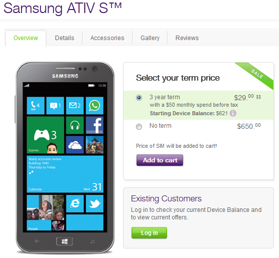 The Samsung ATIV S is just $29 on contract at TELUS - A hat trick of Canadian carriers are offering the Samsung ATIV S