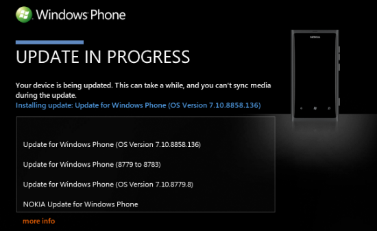 Windows Phone 7.8 has arrived for the Nokia Lumia 800 via Zune - Windows Phone 7.8 rolling out to overseas Nokia Lumia 800 models now