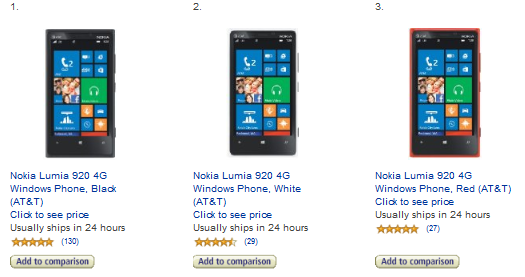 Amazon has a deal on the AT&amp;amp;T Nokia Lumia 920 - Two deals from Amazon: 1 cent Sprint Samsung Galaxy S III and $39 AT&amp;T Nokia Lumia 920