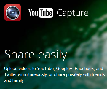 Capture makes uploading videos a snap - YouTube Capture for iOS lets you record and upload to YouTube, Google+, Facebook and Twitter