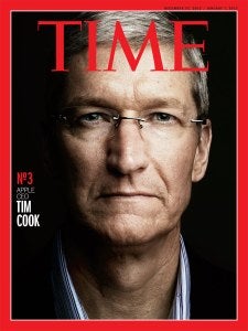 Time made a cover for its 2nd runner up, Tim Cook - Tim Cook is second runner up for Time's Person of the Year