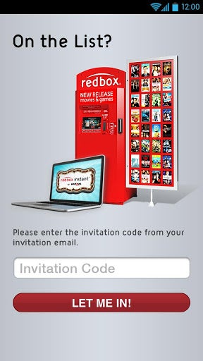 Punch in your invitation code to access the Redbox Instant Beta - Verizon's Redbox Instant app now available for iOS and Android Beta testers
