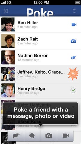 Facebook takes on Snapchat in &quot;disposable chat&quot; with Poke for iPhone