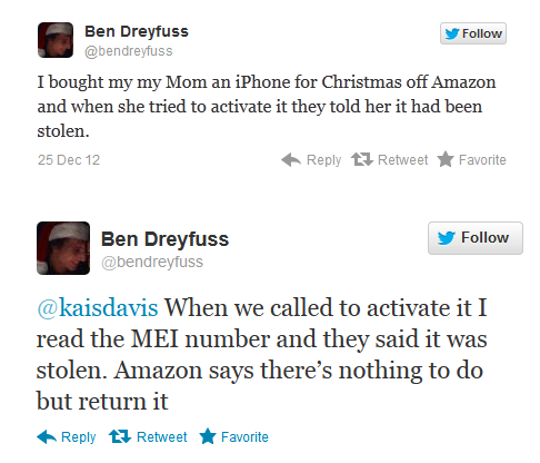 Ben Dreyfuss got a steal on his Apple iPhone purchase - Amazon delivers stolen Apple iPhone by mistake