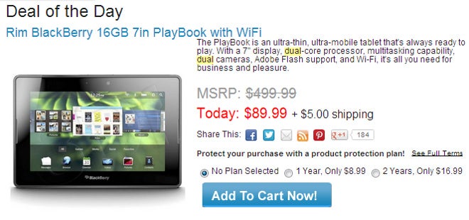 Here&#039;s a $90 tablet: pre-owned BlackBerry PlayBook goes on sale today only