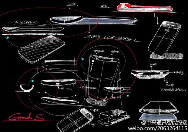 Remember this sketch of the ZTE Grand S? - ZTE Grand S to be thinner than expected and will include a 13MP camera
