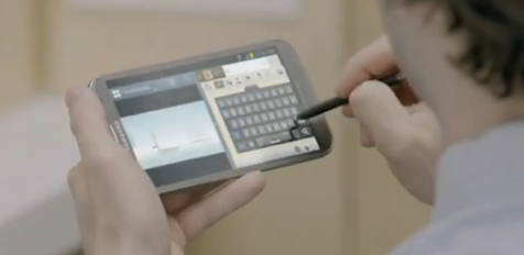 Multi-Window at work in the office - New Samsung Galaxy Note II ad shows that the phablet is at home in the workplace