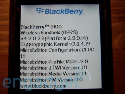 New RIM device - Blackberry 8100